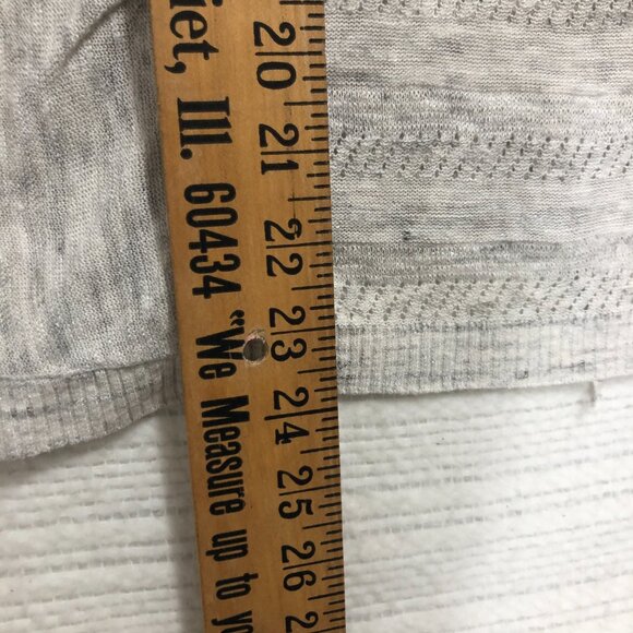 LUCKY BRAND Linen Ivory gray lightweight sweater with neck tie Boho Women size S - Picture 5 of 5